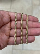 14K Solid Yellow Gold Miami Cuban 4.00MM Link Chain Necklace 16" 18" 20" 22" 24", Everyday Chain, 14K Gold, Men Ladies